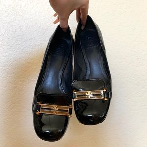 Black Tory Burch Patten Leather Pumps